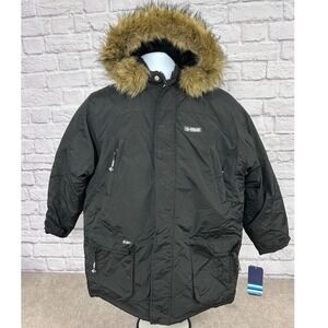 Vintage Enyce Clothing Company‎ Black Fur Hood Parka Jacket Men's Size M